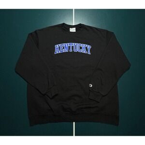 University of Kentucky Champion Crewneck Sweatshirt Men's 2XL XXL Black Wildcats